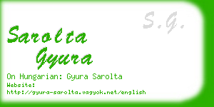 sarolta gyura business card